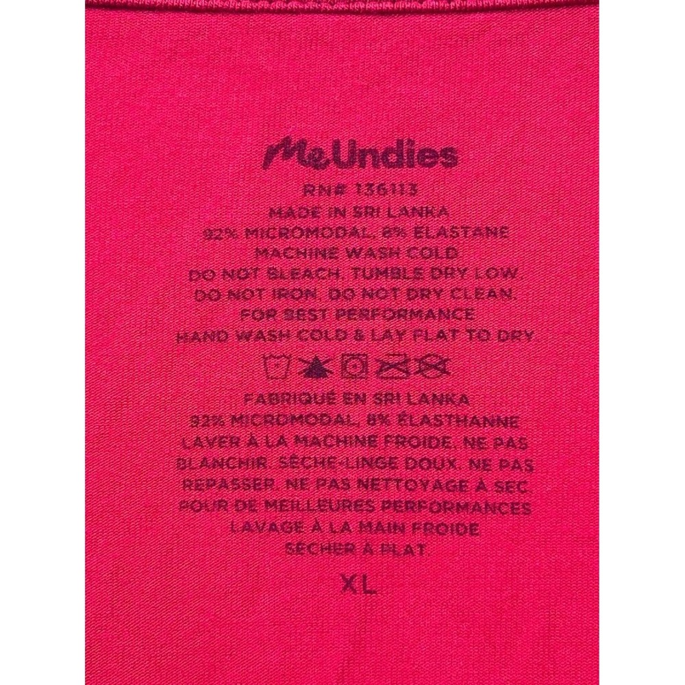MeUndies Womens Pajama Set XL‎ Red Sleepwear Loungewear Top & Pants Soft - Picture 3 of 6